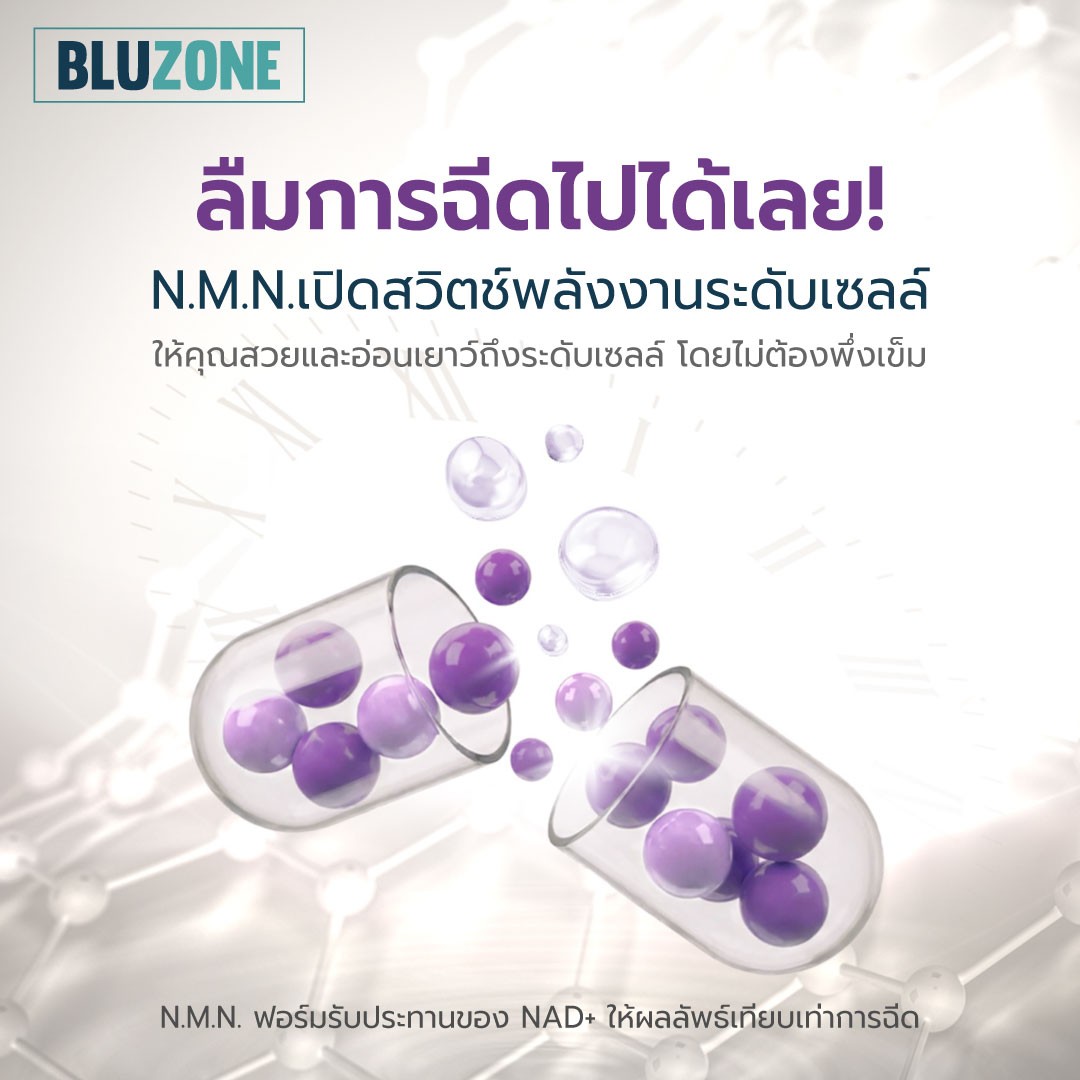 ภาพอธิบายแนวคิด NMN และพลังงานระดับเซลล์