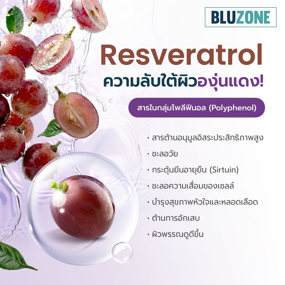 ข้อมูล Resveratrol จากผิวองุ่นแดง
